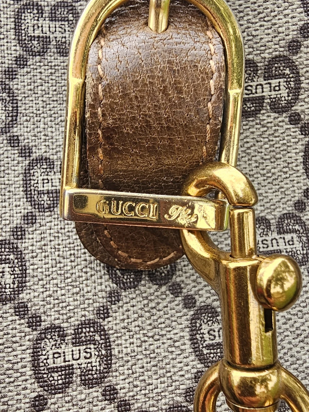 GUCCI PLUS GG Monogram Coated Leather Shoulder Tote Bag With COA - Picture 7 of 16